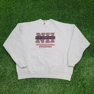 Vintage New-Hampshire Speedway Sweatshirt Women XL 24x26 Gray
